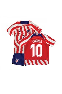 Atletico Madrid Angel Correa #10 Babytruitje Thuis tenue Kind 2022-23 Korte Mouw (+ Korte broeken)